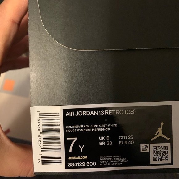 Air Jordan Retro 13 Red Flint, 6Y & 7Y (New) - Picture 8 of 9